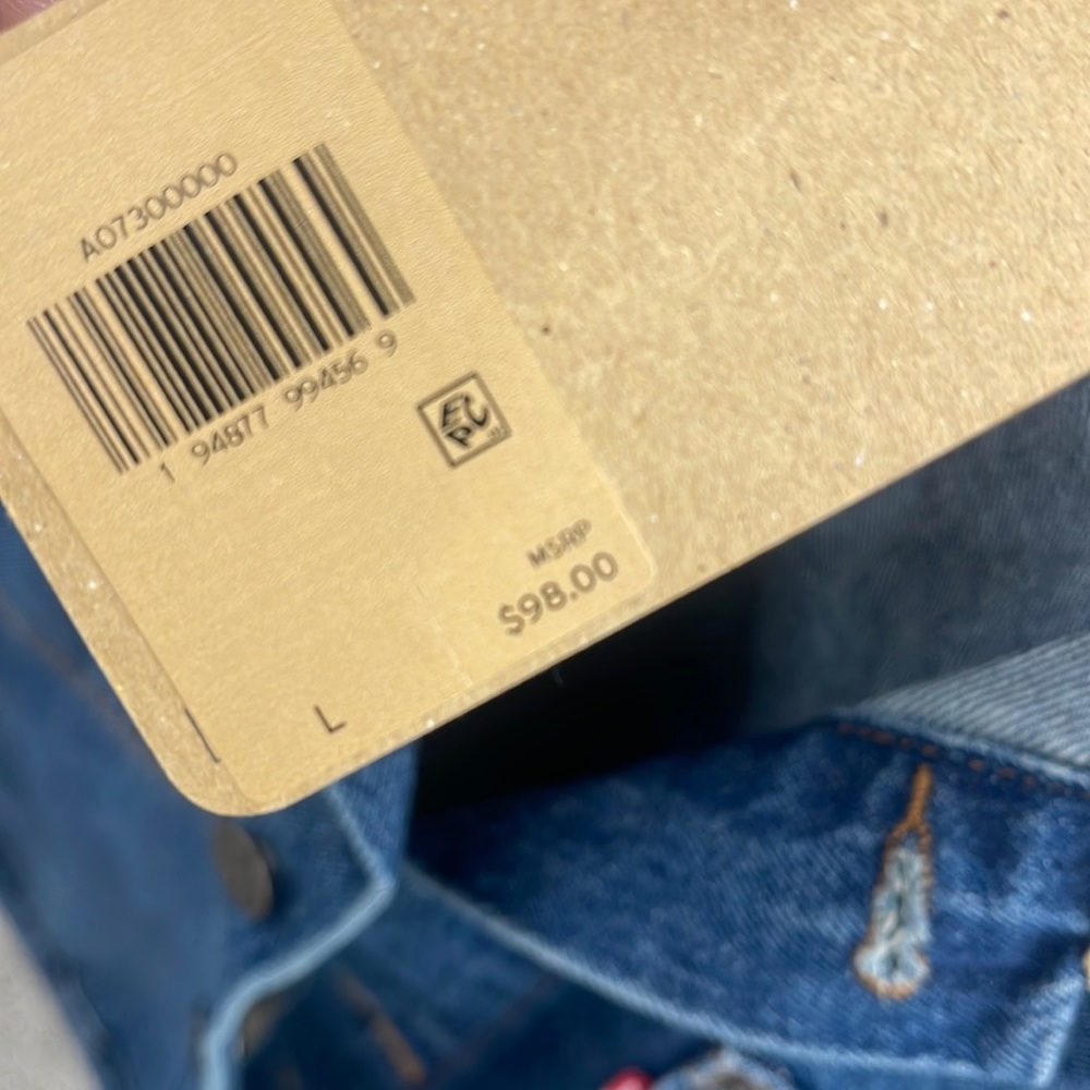 Levi's Denim Trucker Jeans Jacket Men's Large size - Picture 6 of 6